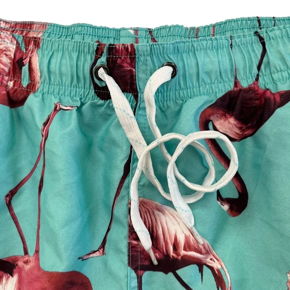 City Streets Mens XXL Flamingo Swim Trunks, City Streets Mens Swimwear 119‎